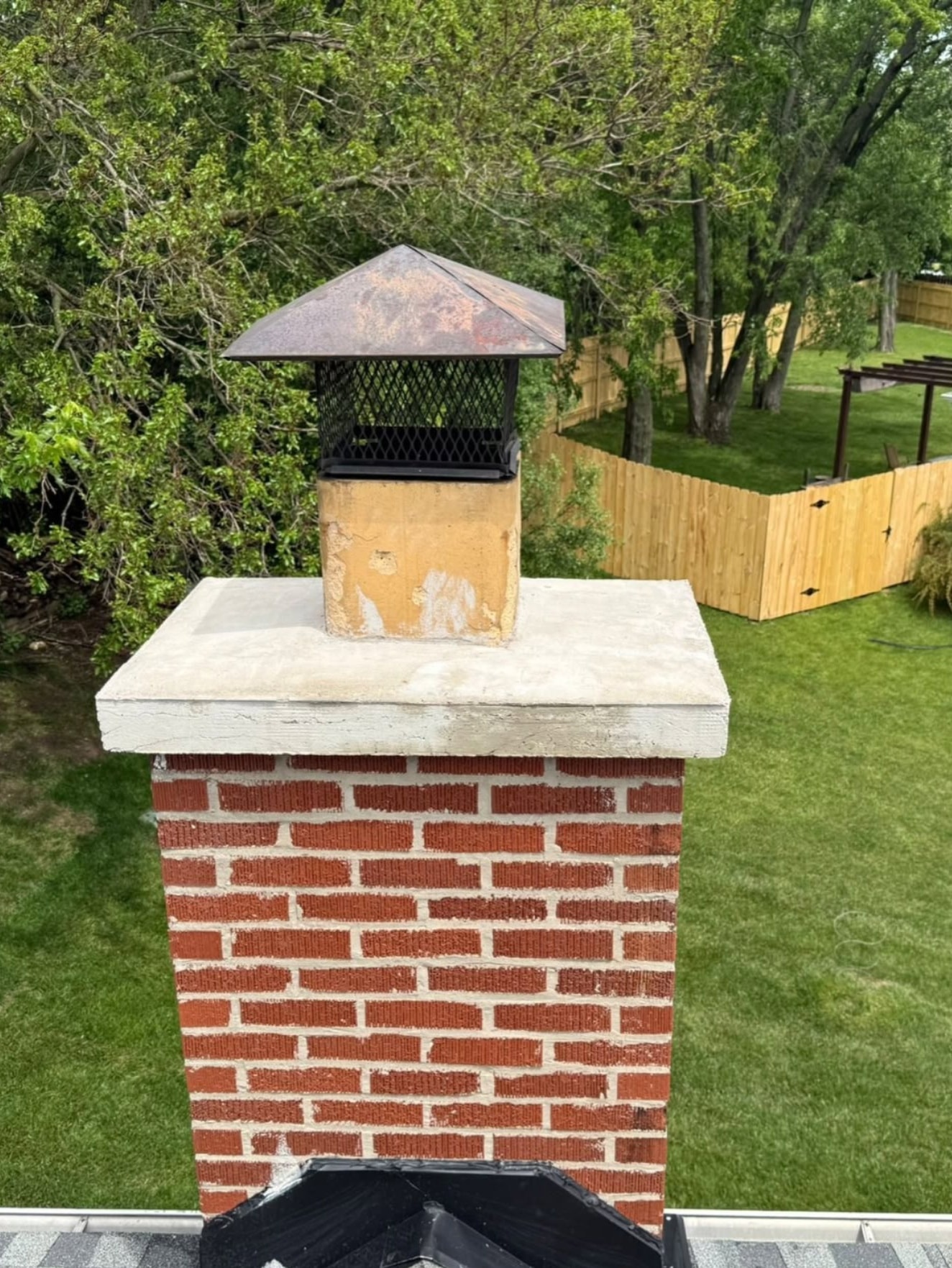 GEM Chimney & Duct — Crown & Cap Repair job photo